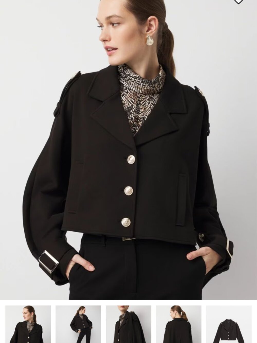 nwt WHITE HOUSE BLACK MARKET cropped knit trench jacket xs